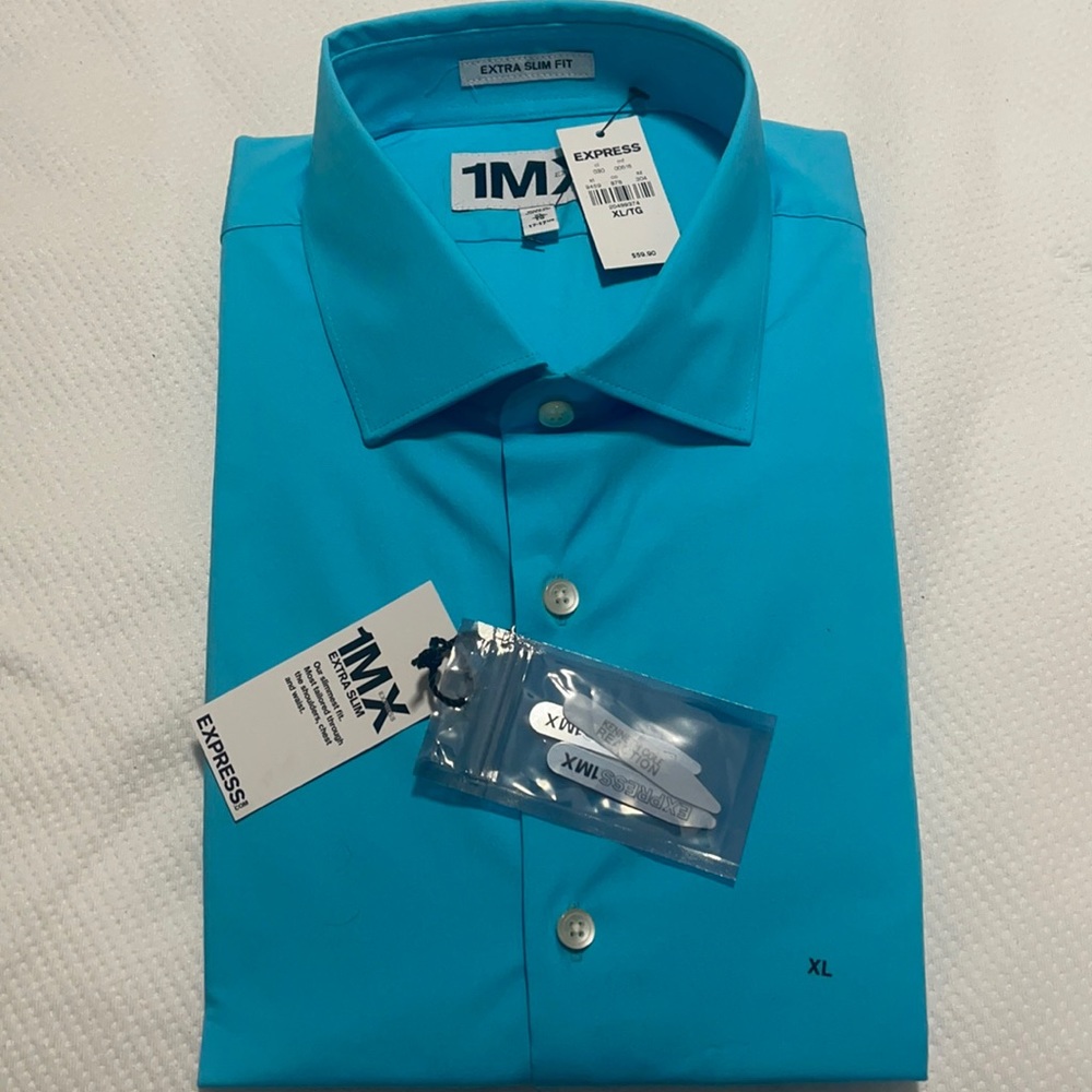 Extra slim fit long sleeve button down